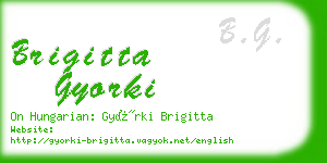 brigitta gyorki business card